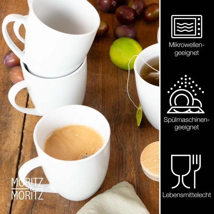 Moritz & Moritz BASIC 6tlg Kaffeetassen Set – Bild 3