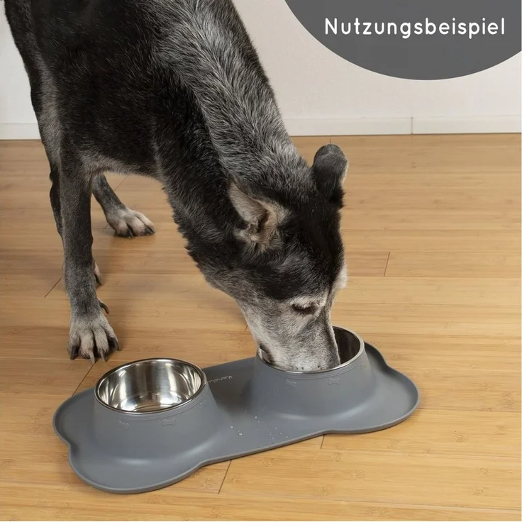 KaraLuna Futternapf Edelstahl Napf Set 400 ml oder 850 mI Näpfe Ersatznapf Hunde Katzen, Edelstahl – Bild 4