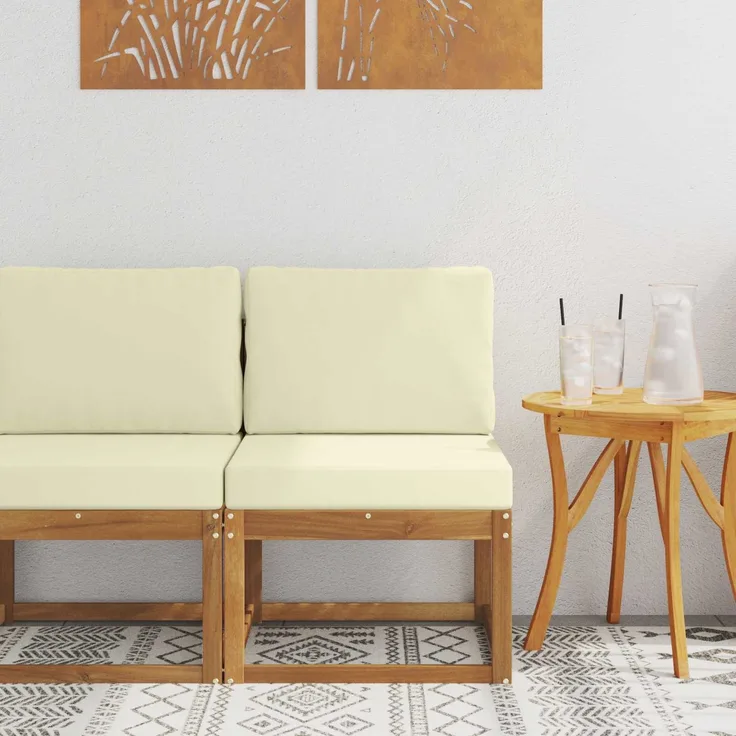 vidaXL Outdoor Mittelsofa Massivholz Akazie 900454