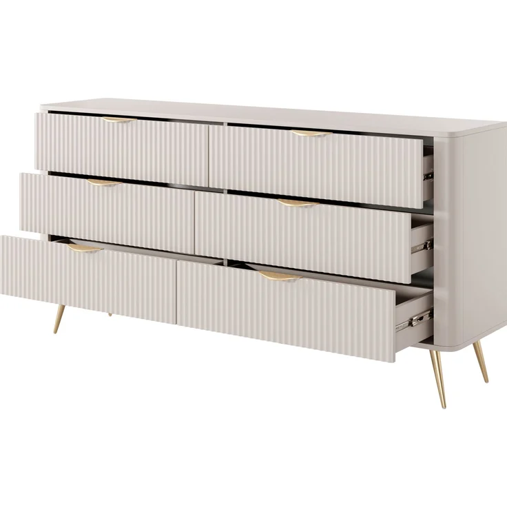 Kommode Literpo 6S (Farbe: Weiß) – Bild 4