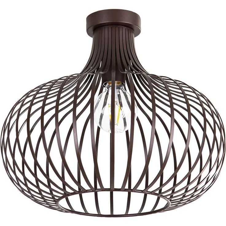 Deckenleuchte, Metall rost, Gitter Design, H 35 cm – Bild 6