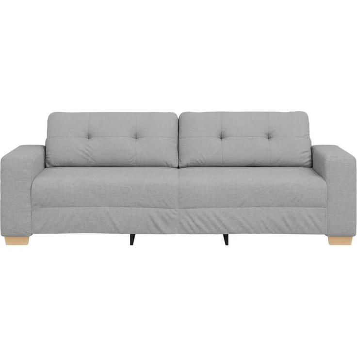 vidaXL | 3-Sitzer-Sofa | mit Kissen Wolkengrau Stoff 4105096 – Bild 2