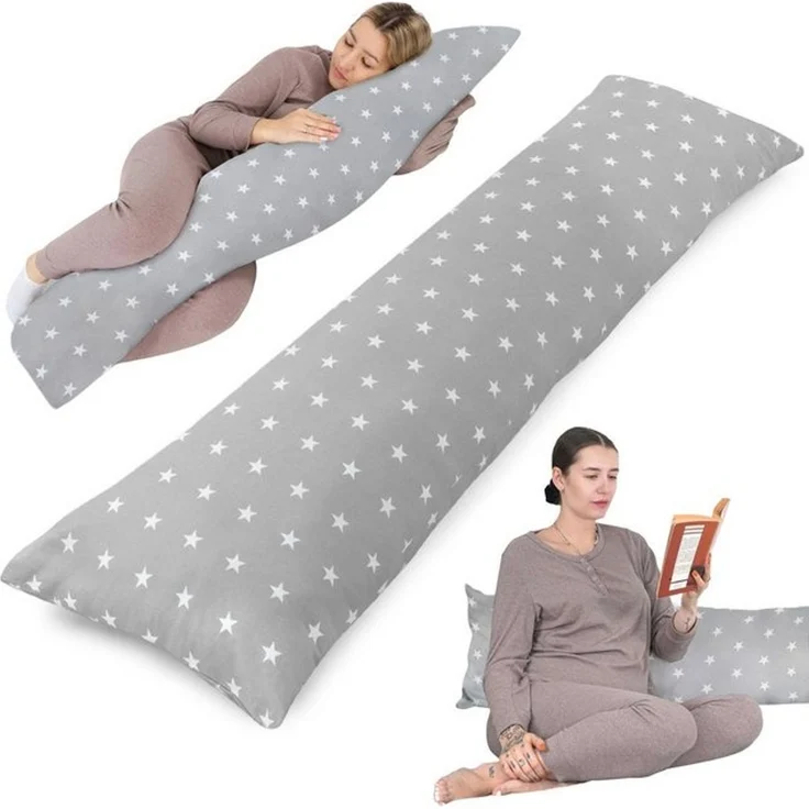 Totsy Baby Stillkissen Seitenschläferkissen mit Bezug Baumwolle 40 x 145 cm - Komfortkissen – Bild 4