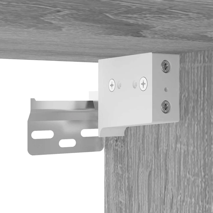 vidaXL Bad-Wandschrank Grau Sonoma 80x25x40 cm Holzwerkstoff 860090 – Bild 9