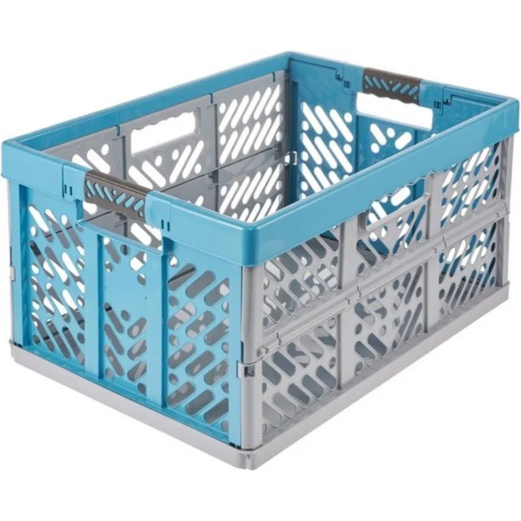 keeeper Stabile Profi-Klappbox mit Soft-Touch Griffen, 54 x 37 x 28 cm, Ben Eco Line, Blau (Eco Sky Blue ) – Bild 4