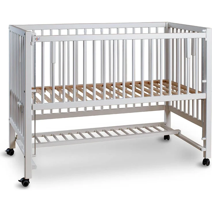 tiSsi¨ 'HAJO' XXL Beistellbett/ Kinderbett, Buche, Weiß, 120x60 cm – Bild 1