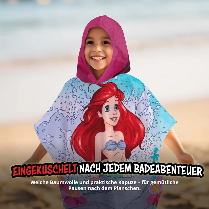 United Labels® Strandtücher Disney - Arielle - Badeponcho – Bild 3