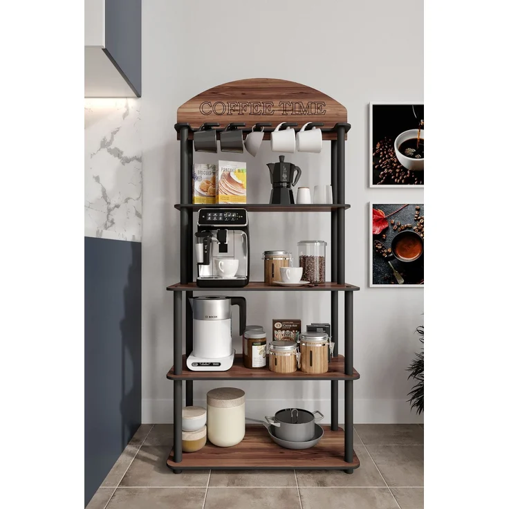 Skye Decor 'Time - Walnut' Kaffeestation, Walnuss, 69 x 160 x 39 cm – Bild 2