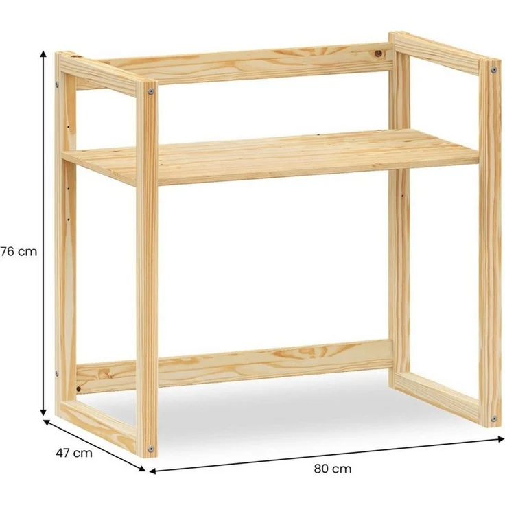 IDIMEX Kinderschreibtisch SUZA, Schülerschreibtisch höhenverstellbar in 4 Stufen aus Massivholz – Bild 3