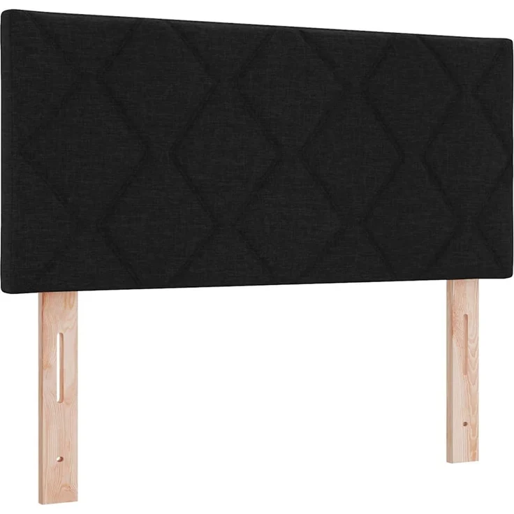 vidaXL Boxspringbett mit Kopfteil Schwarz 100 x 200 cm Stoff 3340075 – Bild 5