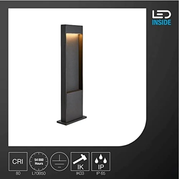 SLV Leuchte 1002956 FLATT POLE 65 Outdoor LED Stehleuchte 3000K IP65 anthrazit – Bild 3