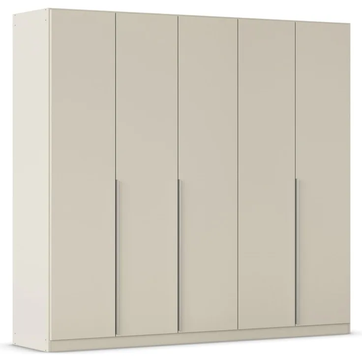 Rauch Möbel Alabama, Kleiderschrank für Schlafzimmer, Kinderzimmer, Wohnzimmer, Garderobe, Flur, 5-türig, mit Zubehör Premium, Farbe Beige, Breite 226 cm