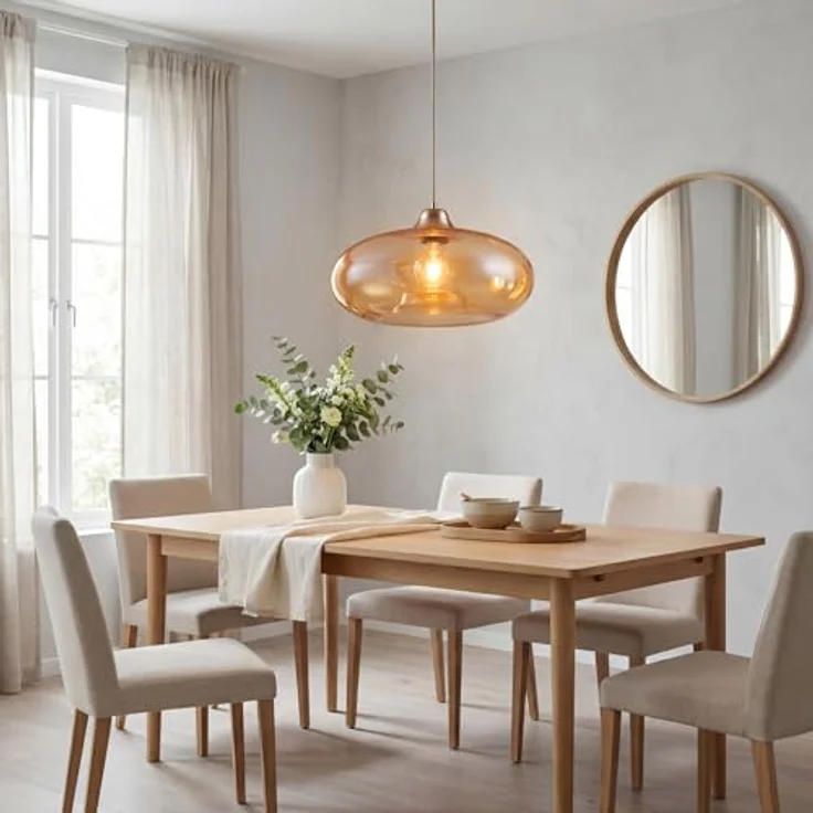 Pendelleuchte LA BURBUJA Ø40CM – Elegantes Glas in Bernstein für Ihr Zuhause – Bild 8