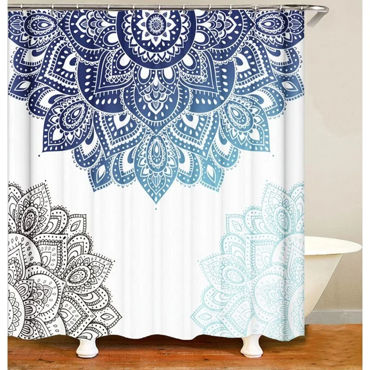 M&W DAS DESIGN Duschvorhang 180x200 Shower curtains Anti schimmel Waschbar bad vorhang – Bild 1