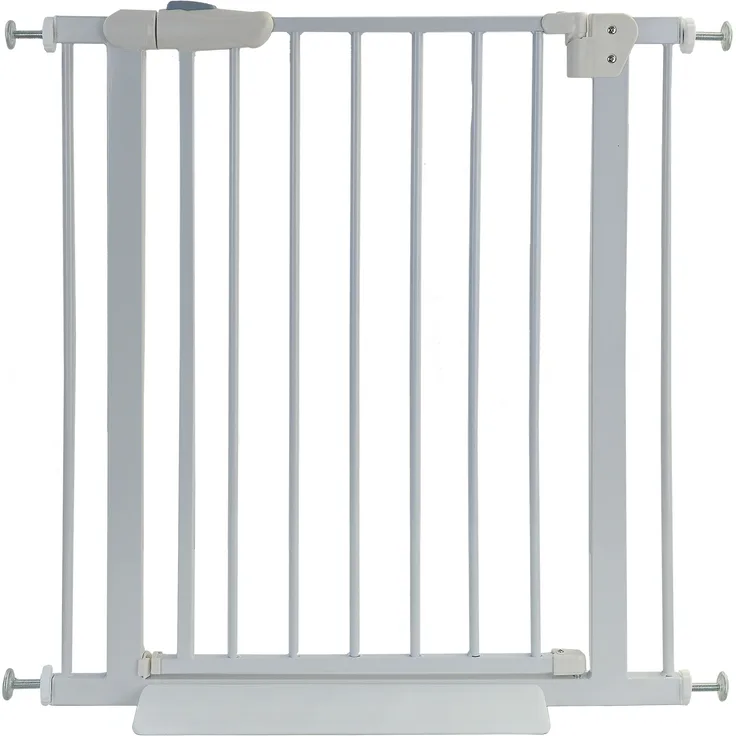 Treppenschutzgitter Absperrgitter weiß ohne Bohren Auto-Close + Rampe 74-85cm