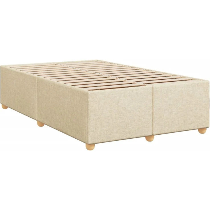 vidaXL Boxspringbett mit Matratze Creme 120x200 cm Stoff 3288966 – Bild 11
