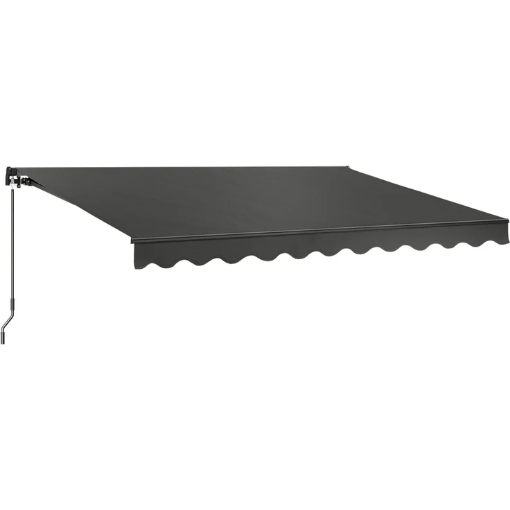STEELSØN 'Kestria' Gelenkarmmarkise 400x250 cm, anthrazit, wetterfest und blickdicht, Markise mit Aluminium-Kassette und Wandhalterung, Balkonmarkise mit Handkurbel – Bild 10