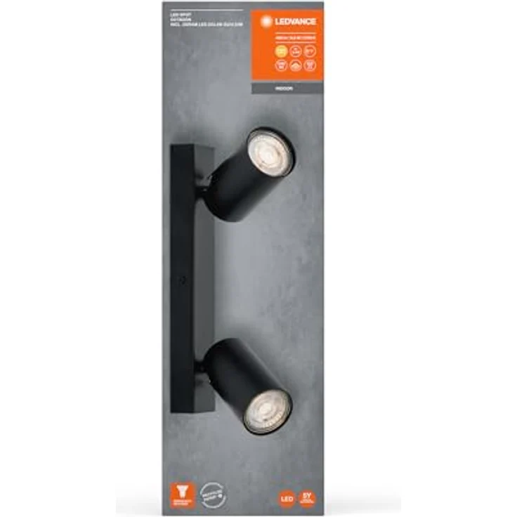 LEDVANCE LED-Spot Octagon GU10 Schwarz 2x3,4W 927 DIM – Bild 8