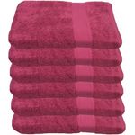 Julie Julsen Handtücher 6-Handtücher-Pink-Handtuch 50 x 100 cm, Baumwolle (6-St)
