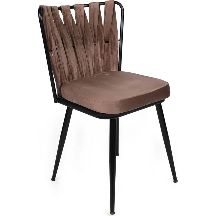 Skye Decor 'Kuşaklı-233 V4' Stuhlset (4-teilig), Hellbraun / Schwarz, 43 x 82 x 43 cm – Bild 2