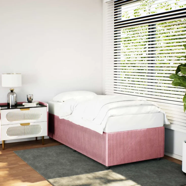 vidaXL Bettgestell Rosa 90x200 cm Samt 3284987 – Bild 1