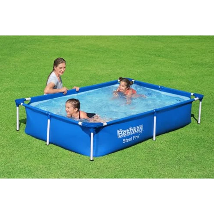 Bestway 1200 l Gerahmter Pool Stahlrahmen Blau 221x150 cm, 3 kg – Bild 3