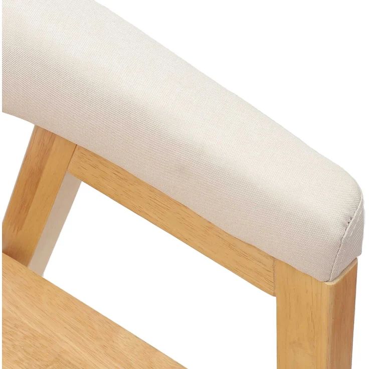vidaXL Esszimmerstühle 2 pcs Natur 54 x 57 x 73 cm Massives Gummiholz 42020423 – Bild 7