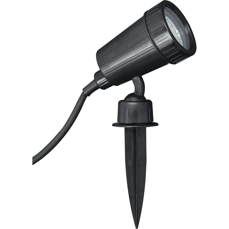 TRANGO LED Gartenstrahler, -flammig 3077 Strahler IP44 Außenleuchte *SOPHIA* inkl. 2x 3 Watt GU10 LED Leuchtmittel – 3000K warmweiß & 2 Meter Zuleitungskabel als Teichstrahler, Gartenlampe, Außenlampe, Wegbeleuchtung – Bild 2