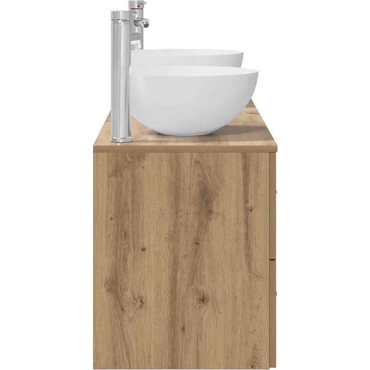 vidaXL Badezimmerschrank-Set 3 stk. Artisan-Eiche 129 x 35 x 80 cm 3405794 – Bild 7