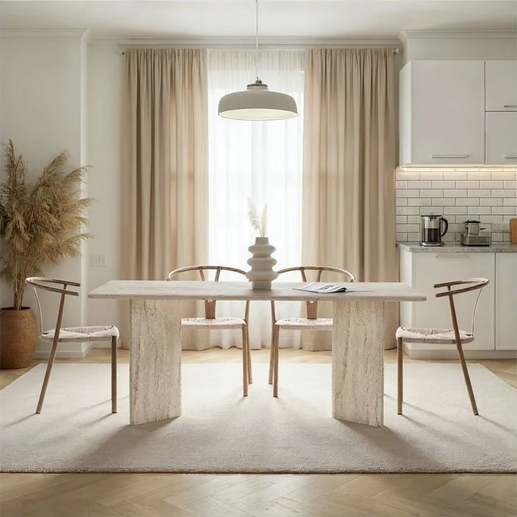 Skye Decor Esstisch Linza, Modernes Boho Design, Rechteckige Tischform, Kratzunempfindlich – Bild 2