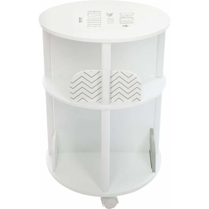 Bücherregal aus Holz für Kinderzimmer, Schrank mit Rädernrund – Bild 6