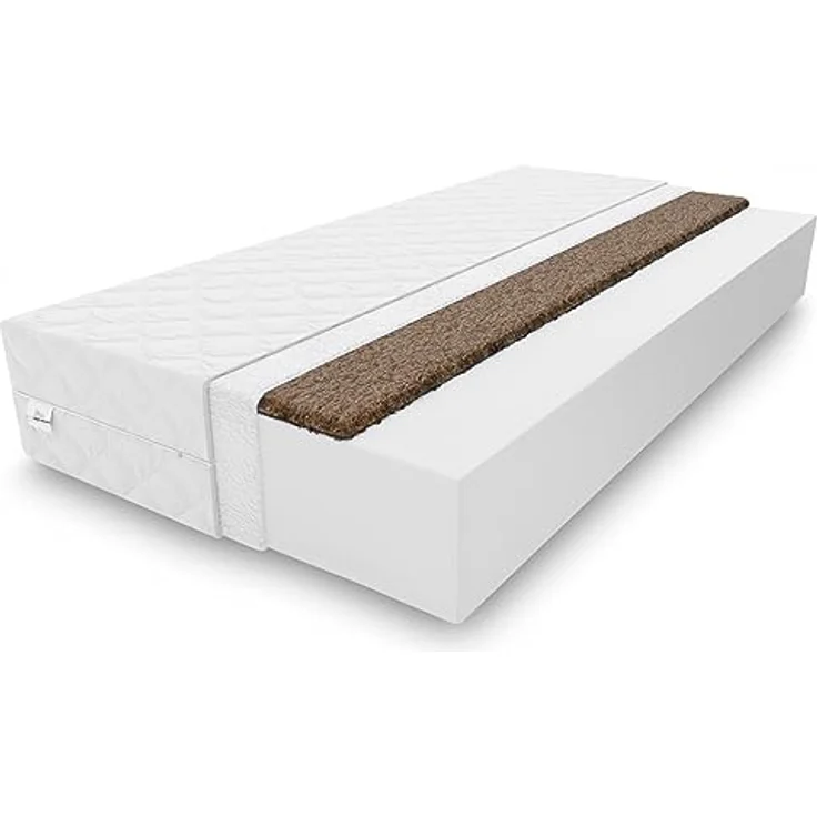 Kaltschaummatratze KingKINDER PLUS 140x200x12cm aus hochwertigem Kaltschaum, KingMatratzen, 12 cm hoch, Rollmatratze mit waschbarem Bezug und Kokosmatte – Bild 2