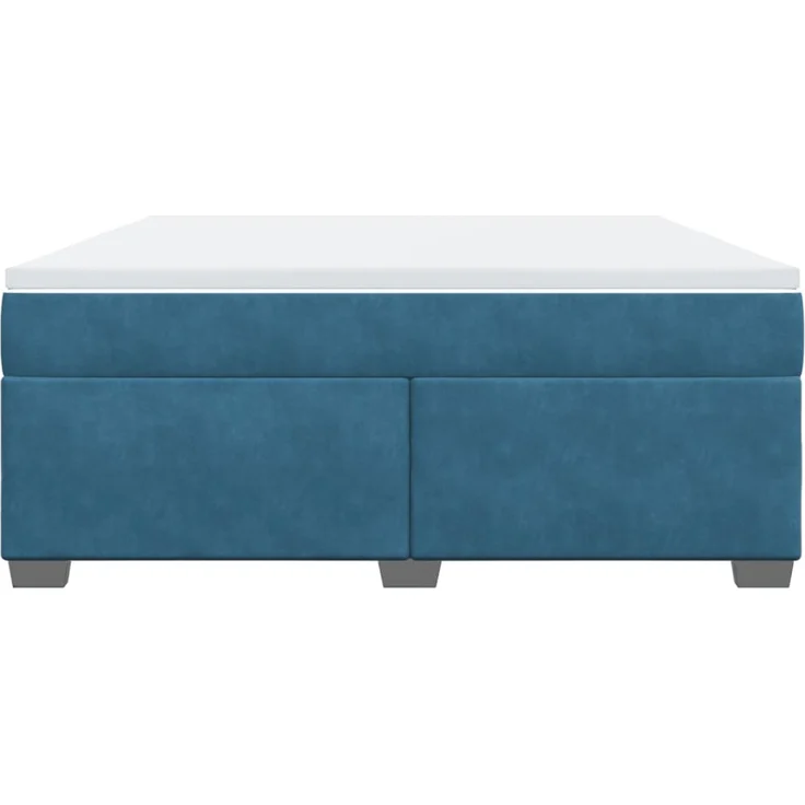 vidaXL Boxspringbett mit Matratze Dunkelblau 180x200 cm Samt 3285303 – Bild 4