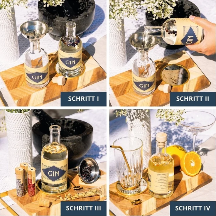 Amari Geschenkbox AMARI® DIY Gin Set - zum Selber machen, Geschenkset inkl. Botanicals – Bild 2
