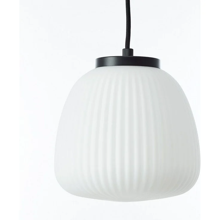 Brilliant Pendelleuchte Kaizen, ohne Leuchtmittel, 150 x 125 x 48 cm, 5 x E27, kürzbar, Riffelglas – Bild 2