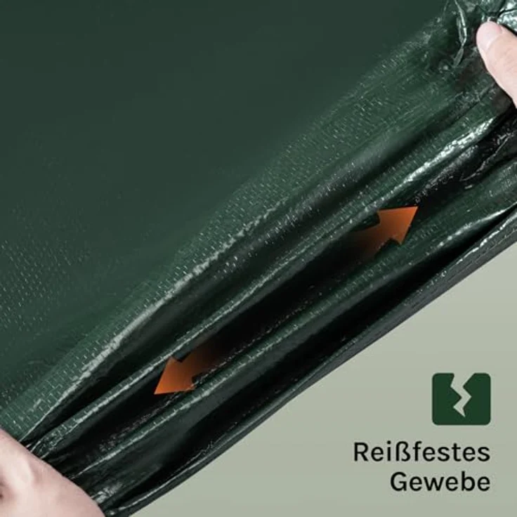 WOLTU Garten Schutzhülle Gewebeplane abdeckplane gartenmöbel für gartentisch Abdeckhaube PE 180 x 120 x 70 cm Grün GZ1229gn – Bild 9