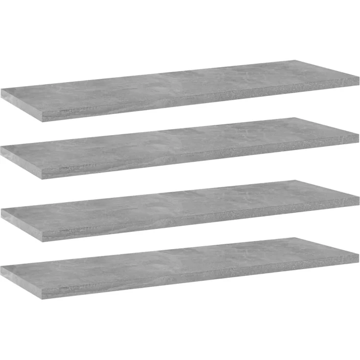 vidaXL Bücherregal-Bretter 4 Stk. Betongrau 60x20x1,5 cm Holzwerkstoff 805226 – Bild 1