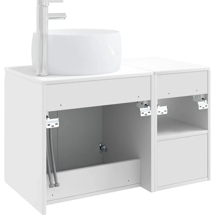 vidaXL Badezimmerschrank-Set 2 stk. Weiß 79,5 x 44,5 x 80 cm 3404094 – Bild 6