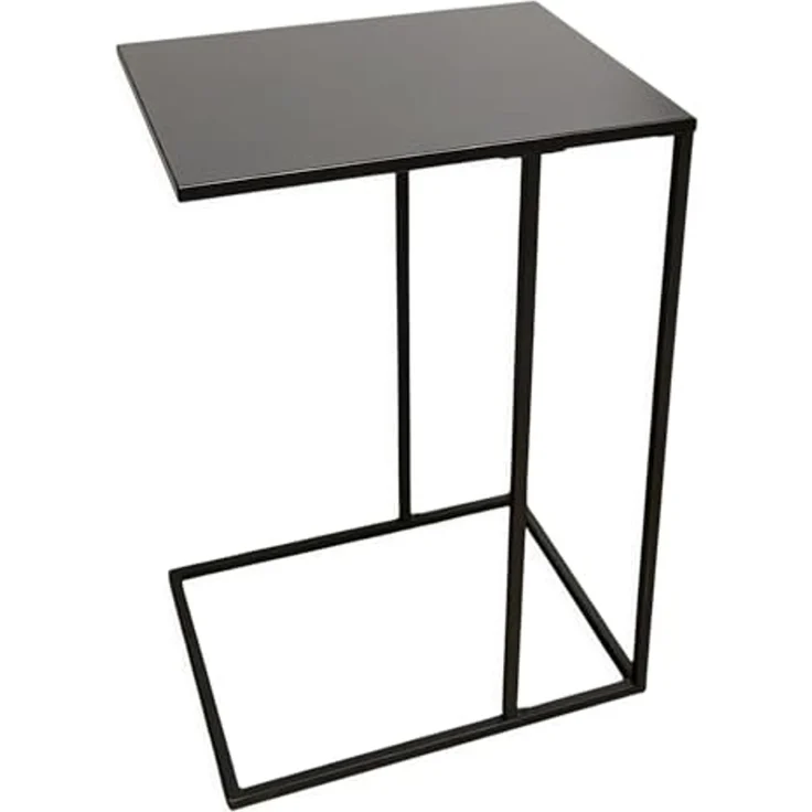 Spetebo Beistelltisch Metall Couchtisch in schwarz 58 x 40 cm (Anazhl, 1-St, Tisch), in C Form – Bild 5