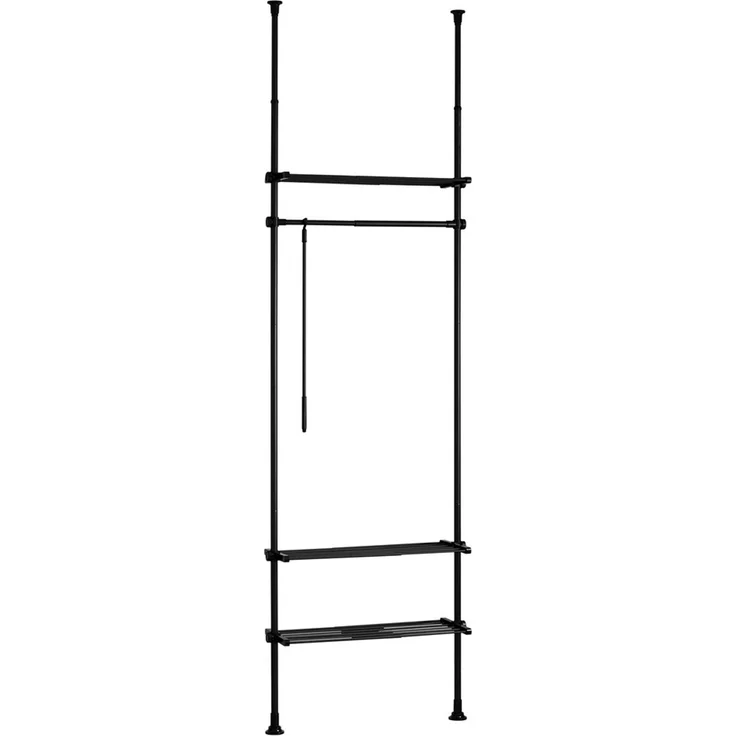 SoBuy KLS07-SCH Garderobenständer, Metall, Pulverbeschichtung, Schwarz, 52 x 233 x 16,5 cm – Bild 1