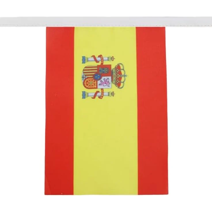 AZ FLAG - Fahnenkette Spanien 6 Meter Mit 20 Flaggen - 21x14 cm - Spanische Girlande Flaggenkette 14 x 21 Cm – Bild 3