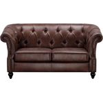 2-Sitzer Microfaser Vintage Look Chesterfield Aquitaine