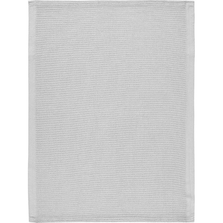 Strickdecke Piqué grau,