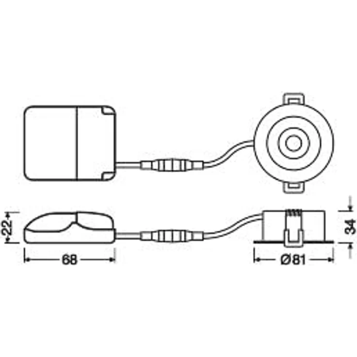 LEDVANCE SP AIR ADJ P 4W 927 DIM IP23 WT, Einbaustrahler für Niedrig-Energie- und enge Zwischendecken, einstellbar, flache Bauweise, luftdichte Konstruktion, weiß – Bild 3