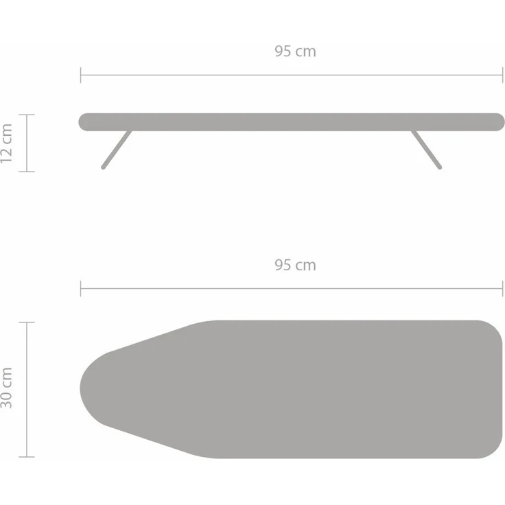 Brabantia Bügelbrett Bügeltisch S, 95 x 30 cm, TableTop, Bügelfläche 95x30 cm, Fairtrade-zertifiziert – Bild 3