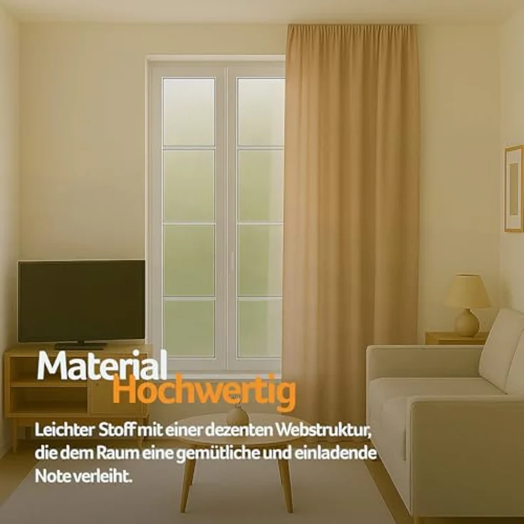 Bestlivings Vorhang "Ellen" mit Universalband (1 St), Kräuselband, blickdicht, Mikrofaser satinähnlich, einfarbig, waschbar bei 30°C, meist bügelfrei – Bild 5