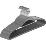 Juskys Kleiderbügel Samt 30er Set - Bügel rutschfest, schmal, platzsparend - Samtbügel beflockt - Haken drehbar - 30 Stück Aufhänger Grau