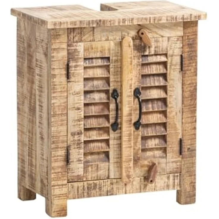 Massivholz Waschbeckenunterschrank Caribou, 52x60x30 cm, Ideal für jedes Bad – Bild 1