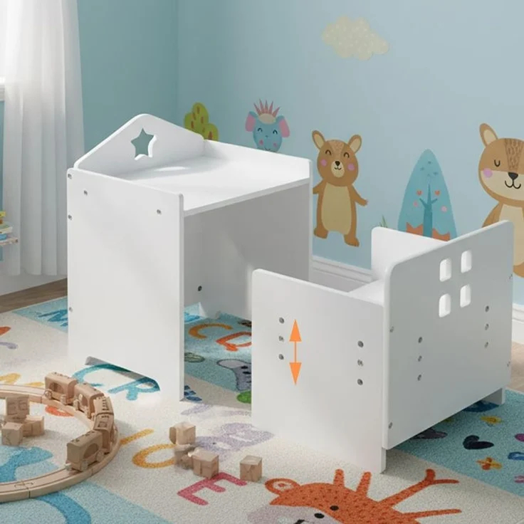Relaxdays 2-teilige Kindersitzgruppe mit Tafel – Bild 5