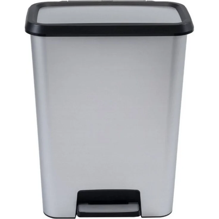 Curver Mülleimer, Compatta 50l Tret-Abfalleimer inox – Bild 4